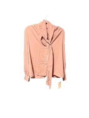 HALARA Dusty Rose Tie-Neck Blouse